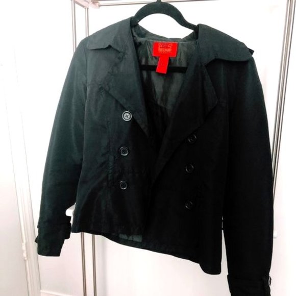 Paris Blues Black Short Trench Coat - Picture 1 of 6